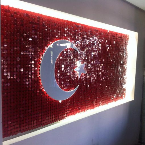  ışıklı türk bayrağı