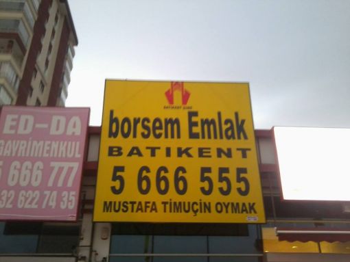  Borsem emlak batıkent tabelası