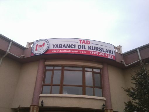  tad yabancı dil kursları,dershane tabelası