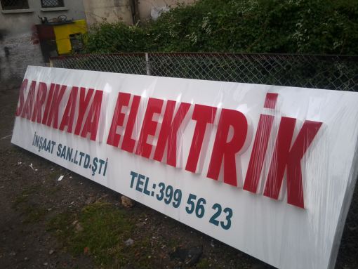  sarıkaya elektirik ön ve yandan aydınlatma kutu harf